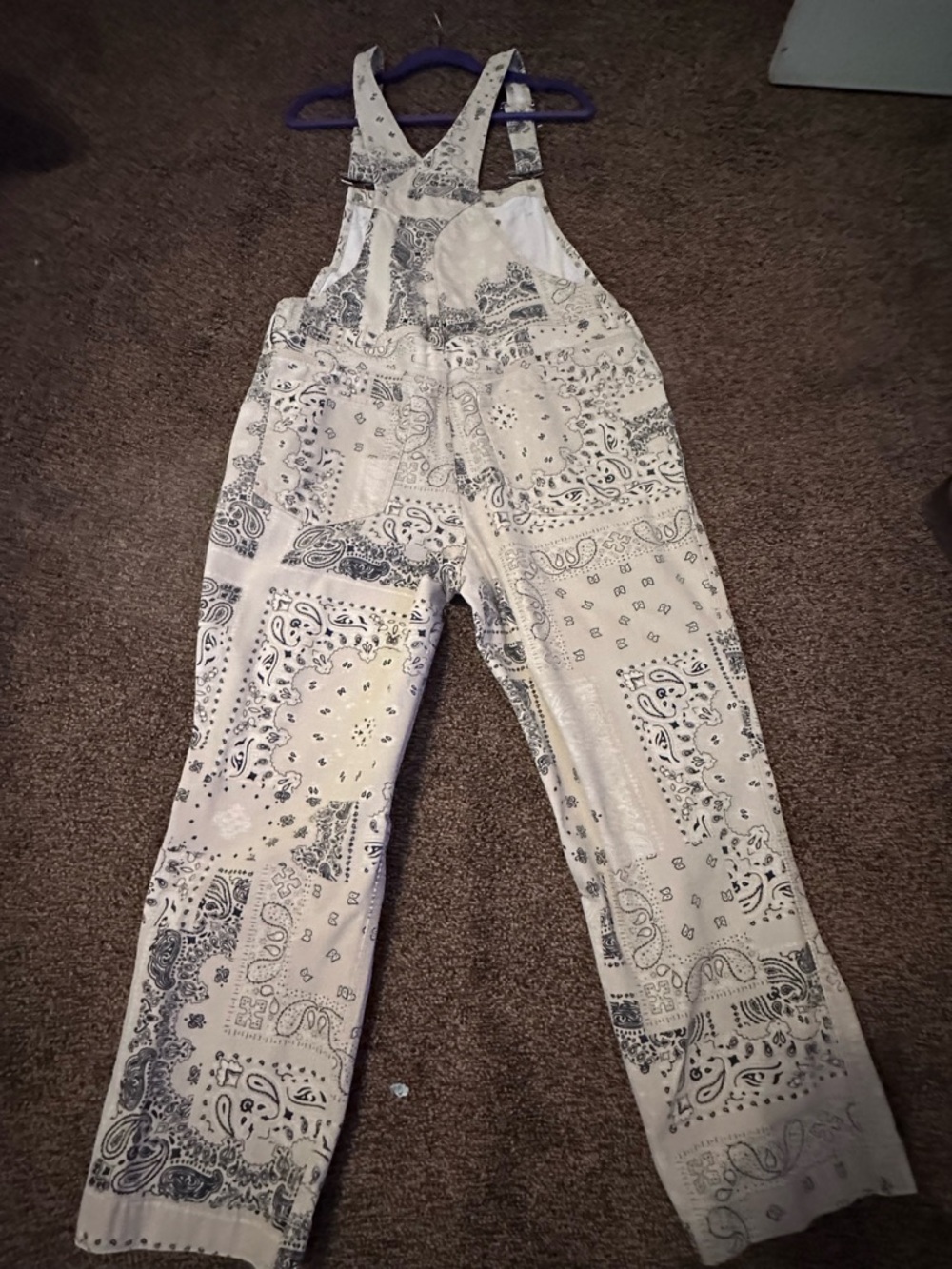 We The Free Denim paisley overalls.  Gently worn, and in great condition. - Picture 3 of 5